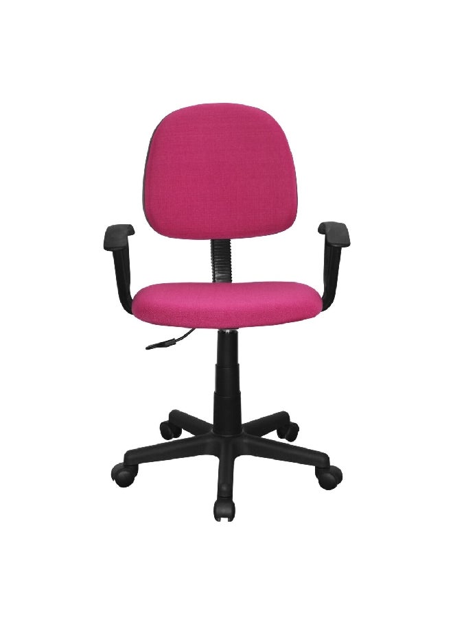 Micasa 5-Wheel Armrest Detail Foam Padded Seat Office Chair Pink and Black 92 x 56 x 60 cm ZY-1008T-PINK - Image 4
